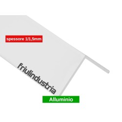 Friulindustria, profilo angolare alluminio bianco spessore 1/1,5mm