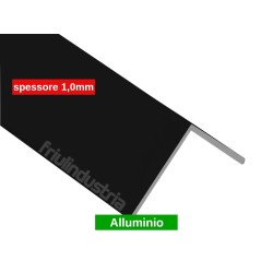 Friulindustria, profilo angolare alluminio nero spessore 1 mm