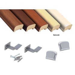 Corrimano in legno sagomato Kit completo, varie misure e colori