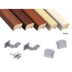 Corrimano in legno sagomato Kit completo, varie misure e colori