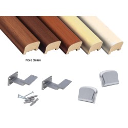 Corrimano in legno sagomato Kit completo, varie misure e colori
