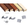 Corrimano in legno sagomato Kit completo, varie misure e colori
