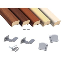 Corrimano in legno sagomato Kit completo, varie misure e colori