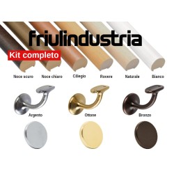 Friulindustria, corrimano in legno fresato Kit completo