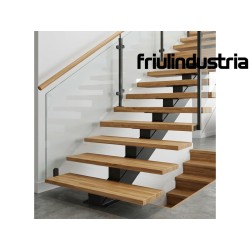 Gradino in legno per scala interna in Rovere Slavonia, spessore 40mm, varie misure