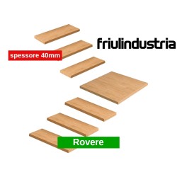 Pianerottolo in legno per scala interna in legno di Rovere Slavonia spessore 40mm, varie misure
