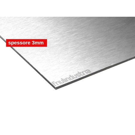 Friulindustria, Pannello lastra Dibond alluminio spazzolato spessore 3mm