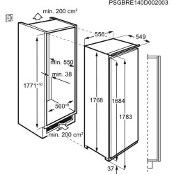 Congelatore verticale AEG ABE818E6NC NoFrost 176,9 cm da incasso