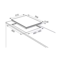 Piano cottura a gas Electrolux RGG6242LOX Serie 300 Soft line 60cm
