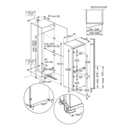 Frigocongelatore Electrolux KNS5LE16S Serie 500 ad incasso Low Frost 233 Litri 157,2 cm