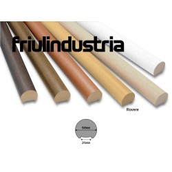 Corrimano tondo fresato diametro 50 mm in legno di Ayous, varie misure e colori