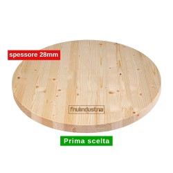 Friulindustria, piano per tavolo rotondo in abete massello