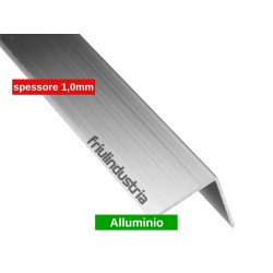 Friulindustria, profilo angolare alluminio anodizzato, spessore 1mm
